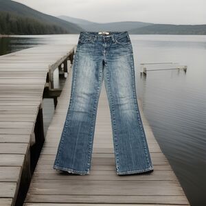 Gap Original Flare Jeans 8 (29 x 31.5) Blue Mid Rise Denim Stretch Womens Vtg